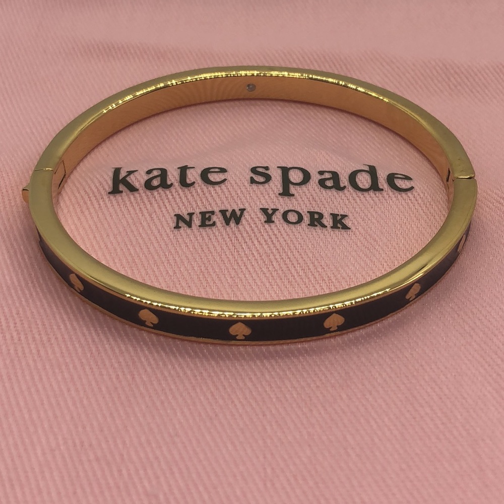 Kate Spade - ‘Spot the Spade’ Black & Gold Bracelet/Bangle NWT